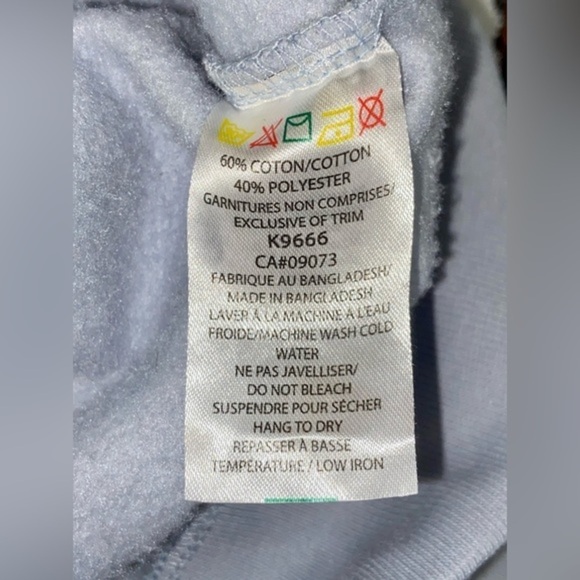 Woman’s Kangol‎ baby blue cotton blend fleece hoodie size XL fits like medium - Picture 5 of 14